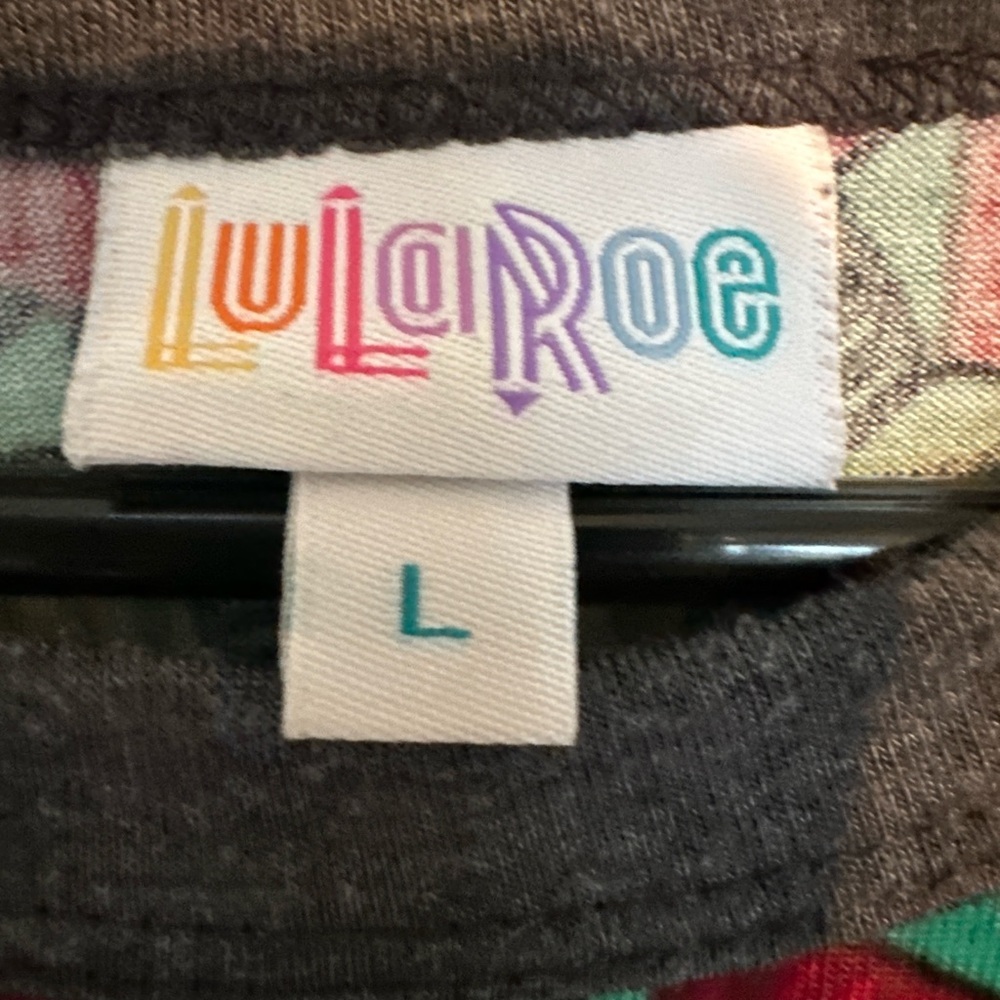 LuLaRoe Multicolor Raglan Top - Picture 3 of 3